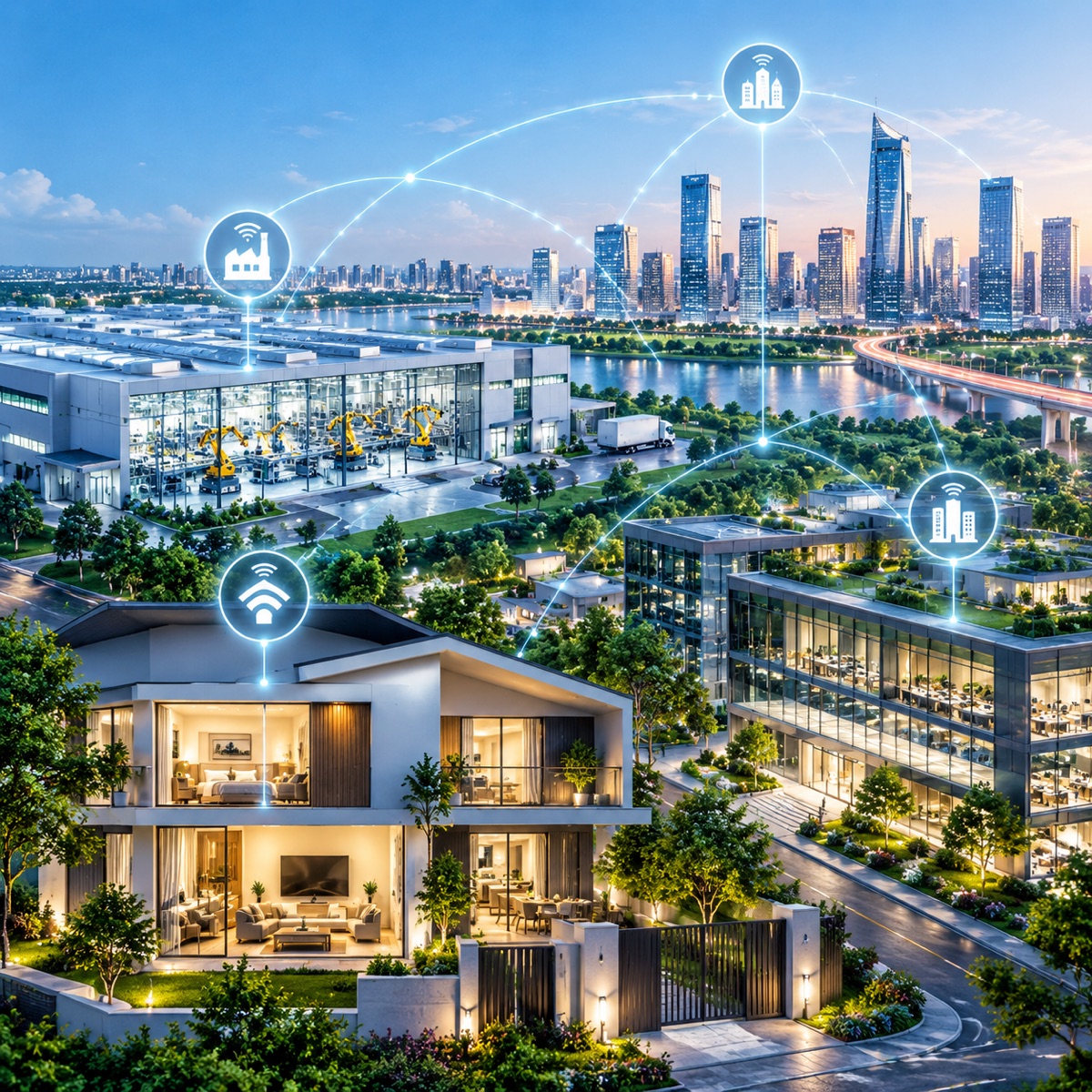 Doanh nghiệp giải pháp Smart Home, Building, Factory, City